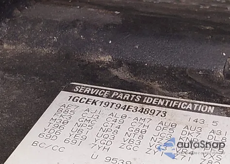 2004 Chevrolet Silverado 1500 Z71 from USA, damaged, VIN 1GCEK19T94E348973